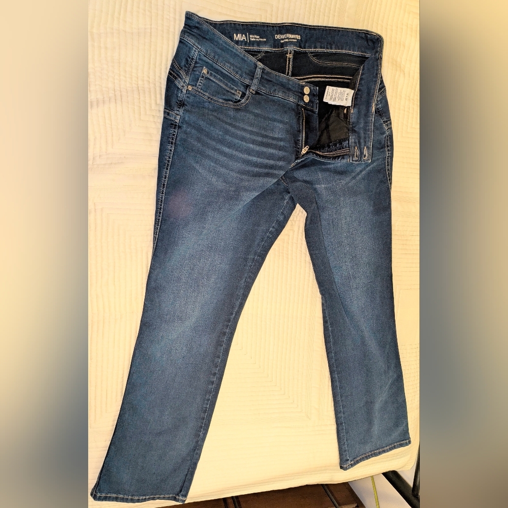 Womens Denver Hayes Mia Midrise Blue Denim Jeans, 16 x 30